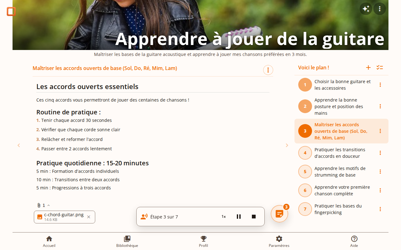 Barre de contrôle Lire à voix haute